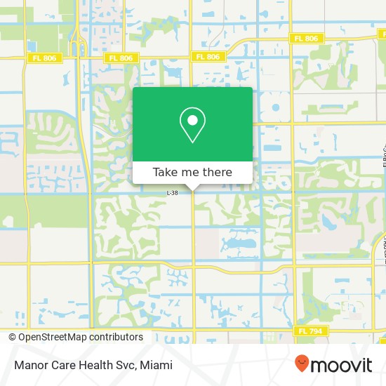 Mapa de Manor Care Health Svc