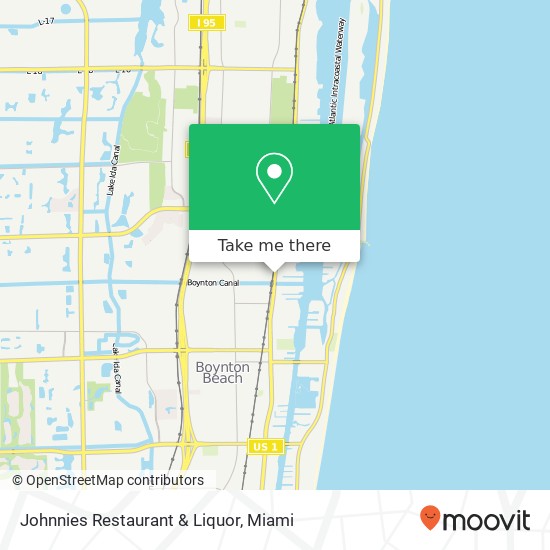 Mapa de Johnnies Restaurant & Liquor