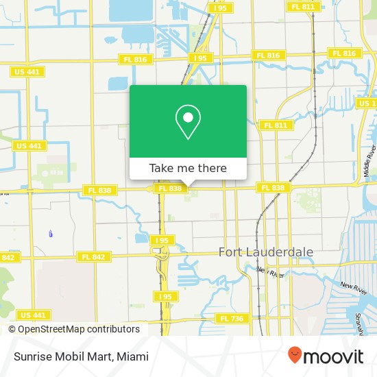 Mapa de Sunrise Mobil Mart