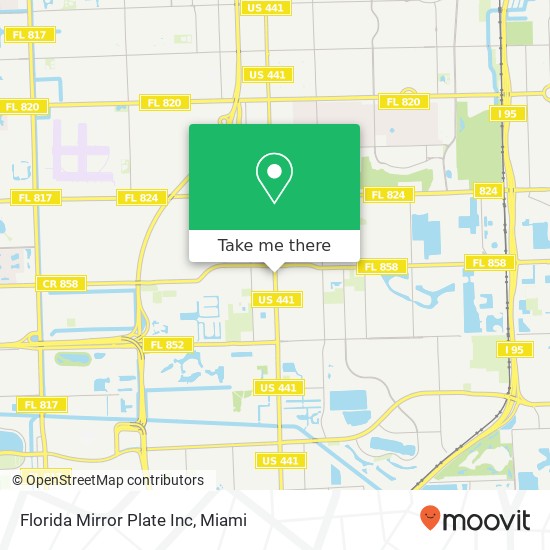 Florida Mirror Plate Inc map