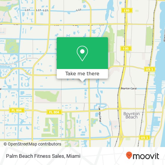 Palm Beach Fitness Sales map