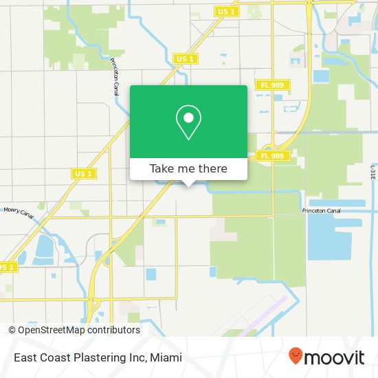 Mapa de East Coast Plastering Inc