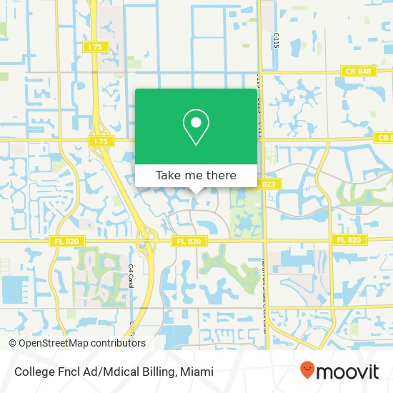 College Fncl Ad/Mdical Billing map