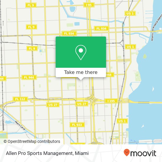 Allen Pro Sports Management map