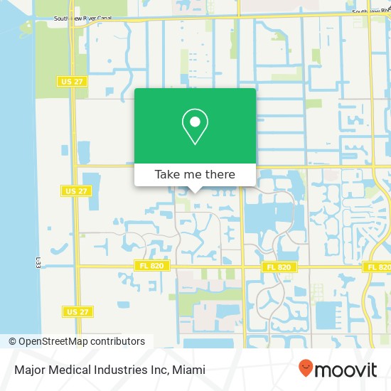 Major Medical Industries Inc map