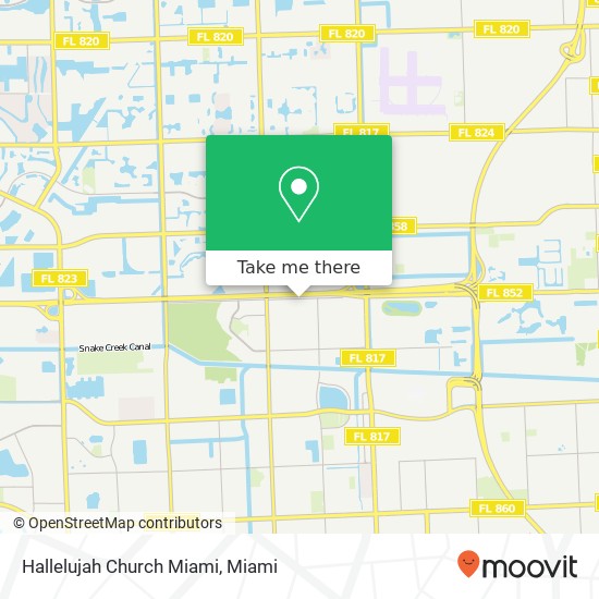 Hallelujah Church Miami map