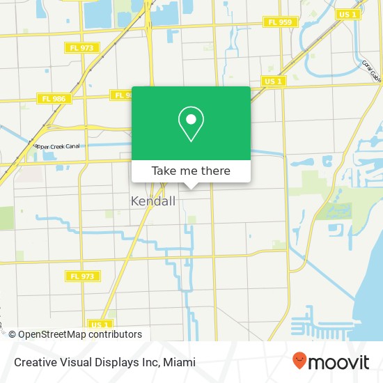 Mapa de Creative Visual Displays Inc