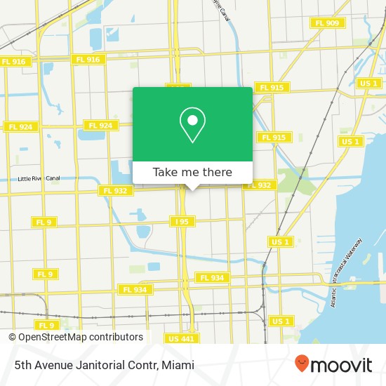 5th Avenue Janitorial Contr map