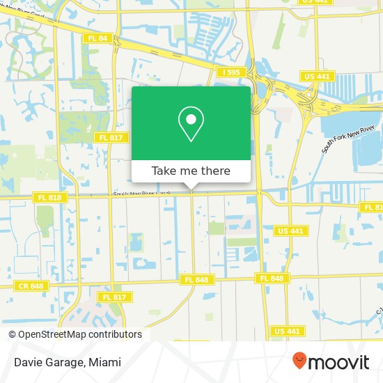 Mapa de Davie Garage