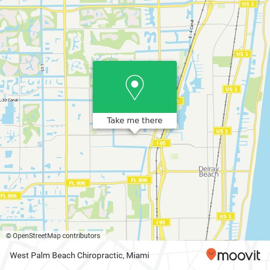 West Palm Beach Chiropractic map