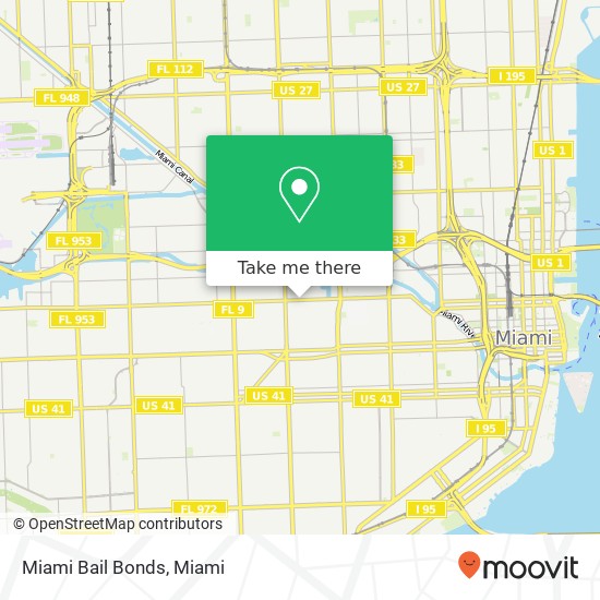 Mapa de Miami Bail Bonds