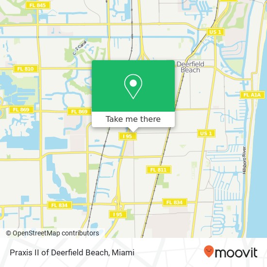 Praxis II of Deerfield Beach map
