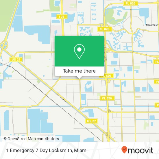 Mapa de 1 Emergency 7 Day Locksmith