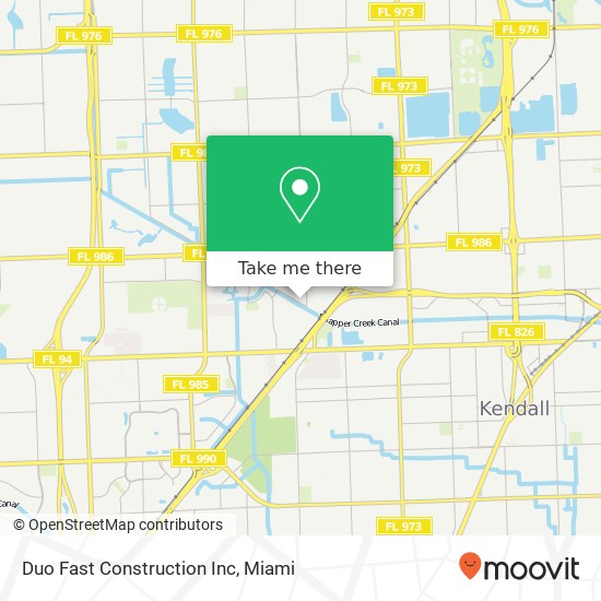 Mapa de Duo Fast Construction Inc