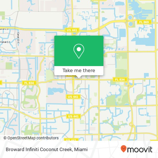 Mapa de Broward Infiniti Coconut Creek