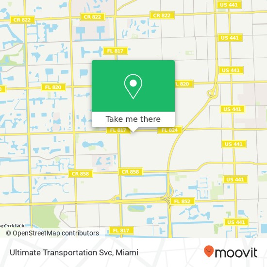 Ultimate Transportation Svc map