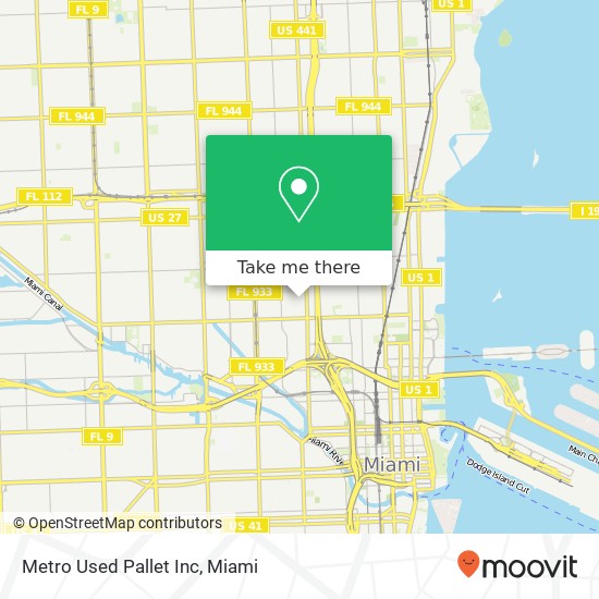 Mapa de Metro Used Pallet Inc