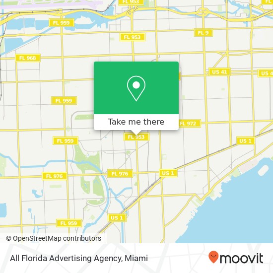Mapa de All Florida Advertising Agency