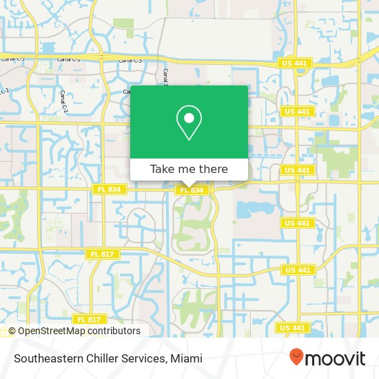 Southeastern Chiller Services map