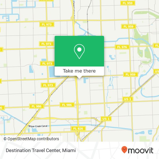 Destination Travel Center map