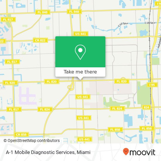 A-1 Mobile Diagnostic Services map