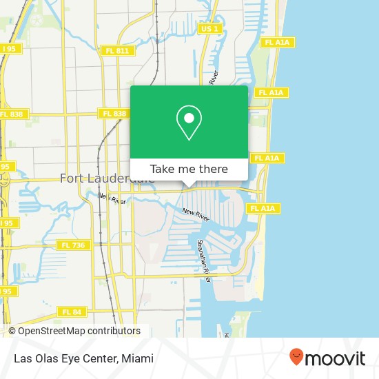 Las Olas Eye Center map