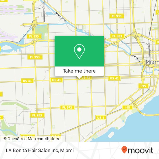 Mapa de LA Bonita Hair Salon Inc