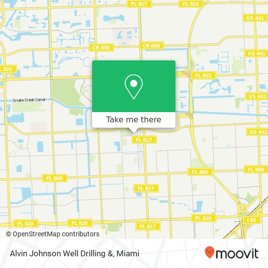 Alvin Johnson Well Drilling & map