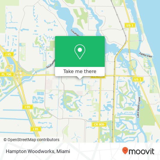 Hampton Woodworks map