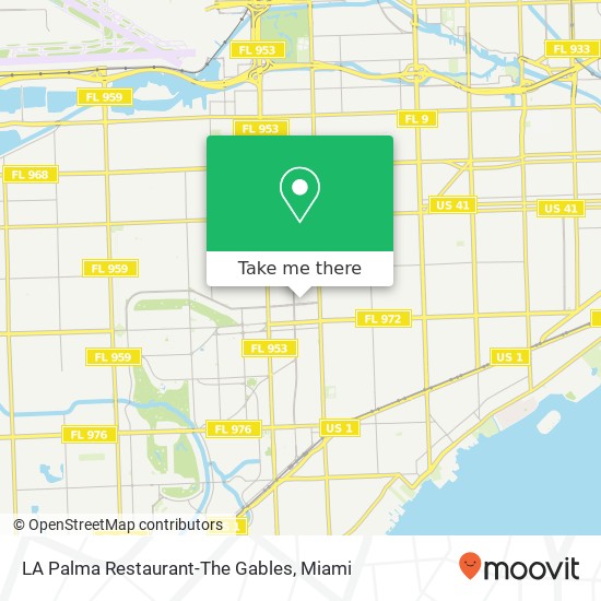 LA Palma Restaurant-The Gables map