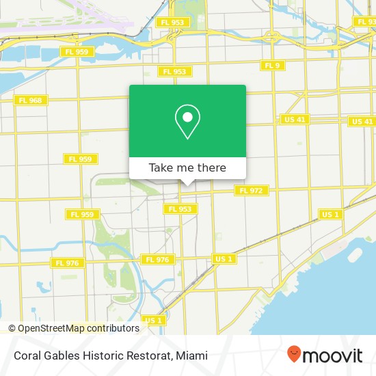 Coral Gables Historic Restorat map