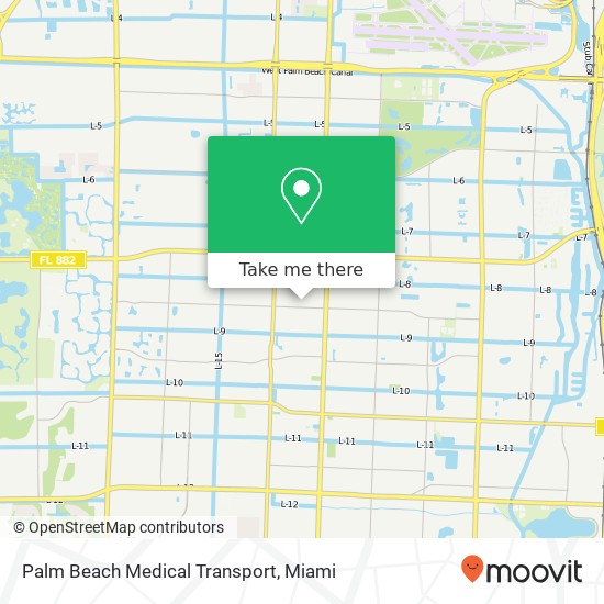 Palm Beach Medical Transport map