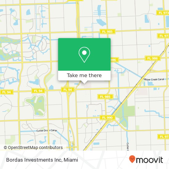 Bordas Investments Inc map