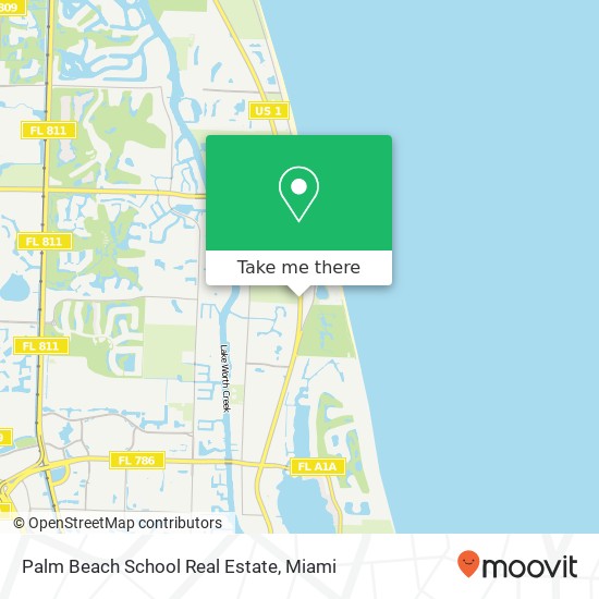 Palm Beach School Real Estate map