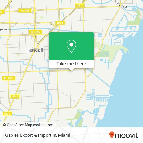 Gables Export & Import In map