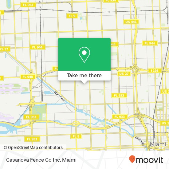 Mapa de Casanova Fence Co Inc
