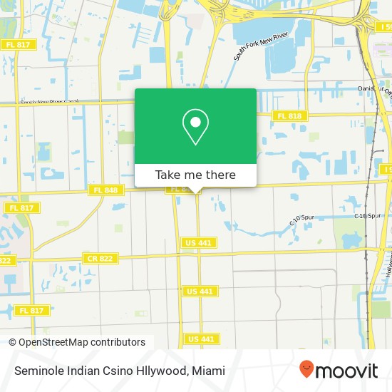 Mapa de Seminole Indian Csino Hllywood