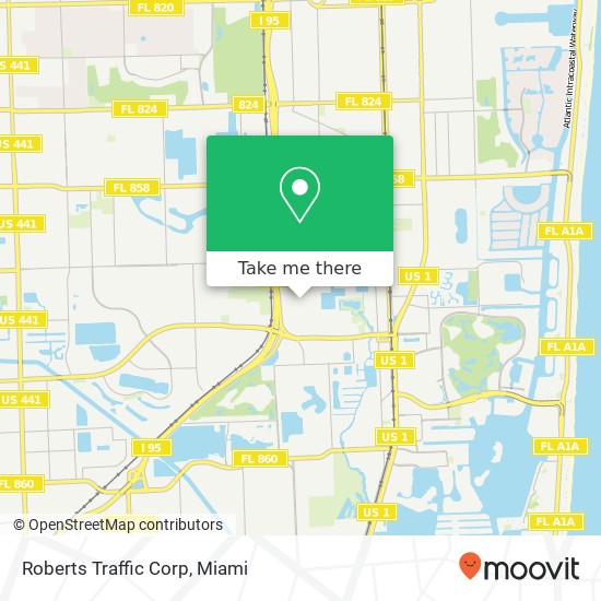 Roberts Traffic Corp map