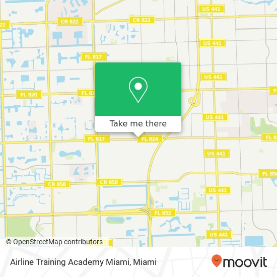 Airline Training Academy Miami map