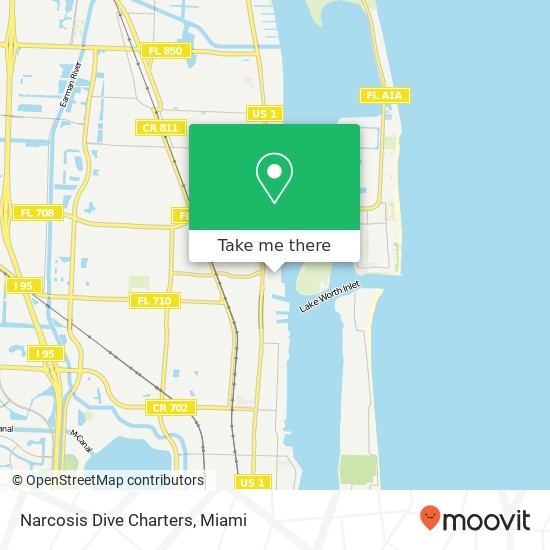 Narcosis Dive Charters map