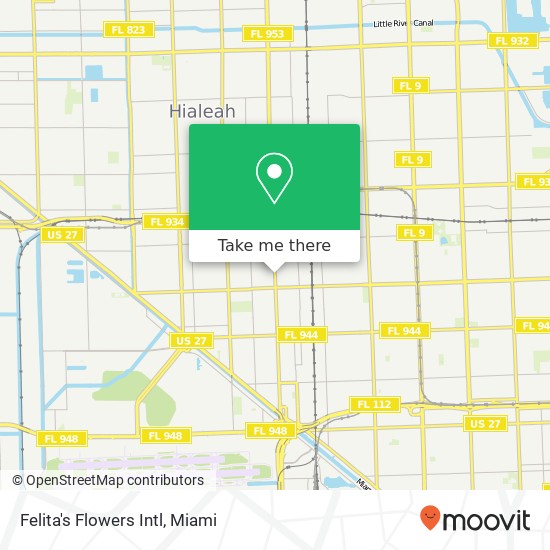 Felita's Flowers Intl map