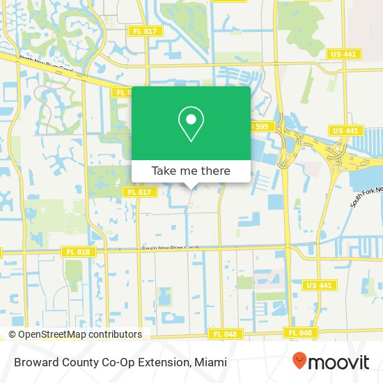 Broward County Co-Op Extension map