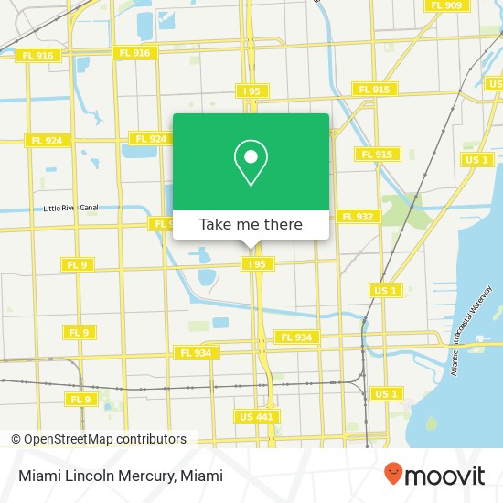 Mapa de Miami Lincoln Mercury