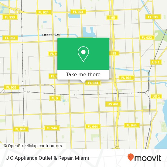 J C Appliance Outlet & Repair map