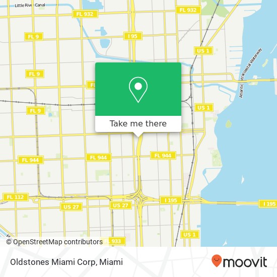 Oldstones Miami Corp map