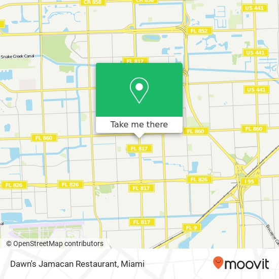 Dawn's Jamacan Restaurant map