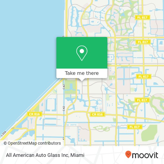 Mapa de All American Auto Glass Inc