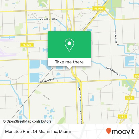 Mapa de Manatee Print Of Miami Inc