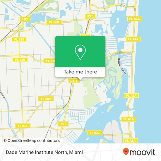 Dade Marine Institute North map