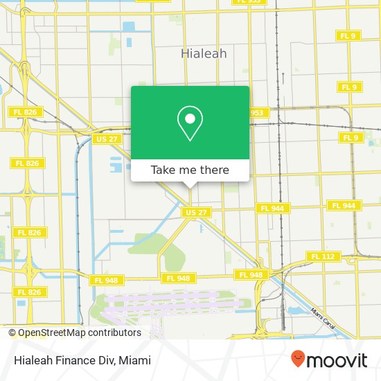 Mapa de Hialeah Finance Div